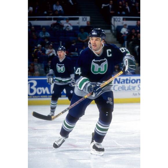 Hartford Whalers 90s CCM Maska away jersey XL navy Connecticut NHL vintage - Picture 7 of 9